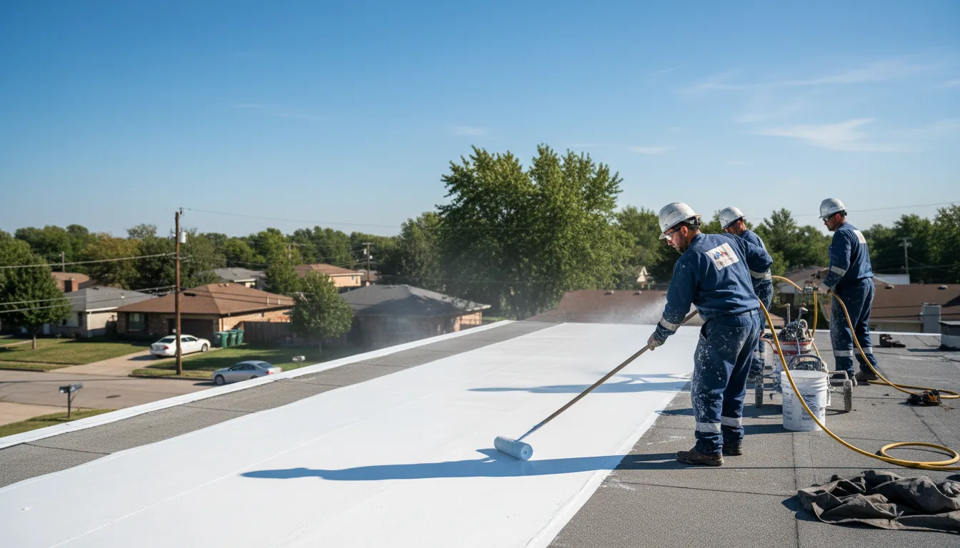 Commercial roof coating in Fort Necessity, LA near me